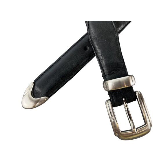 PGA Tour Belt Mens 38 Black Leather Woven Silver Buckle Western Golf Classic - Picture 4 of 16